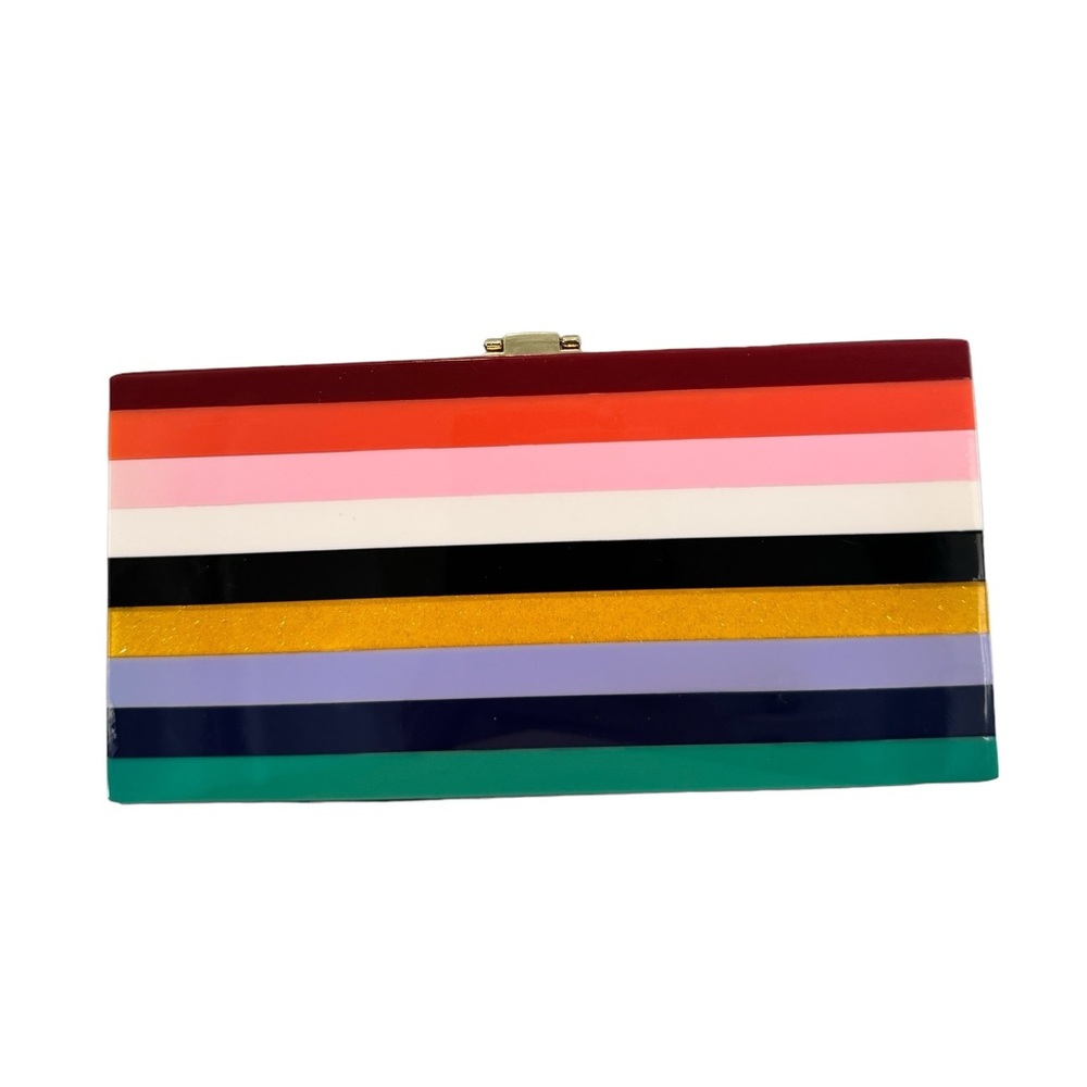 Milly designer acrylic evening clutch. Gently used. Excellent condition.